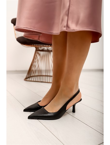 Alexan Siyah Kadın Topuklu Ayakkabı